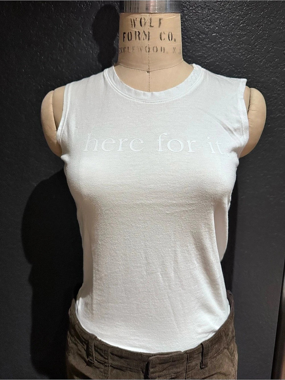 House of Core Organic Cotton Muscle Tee in White